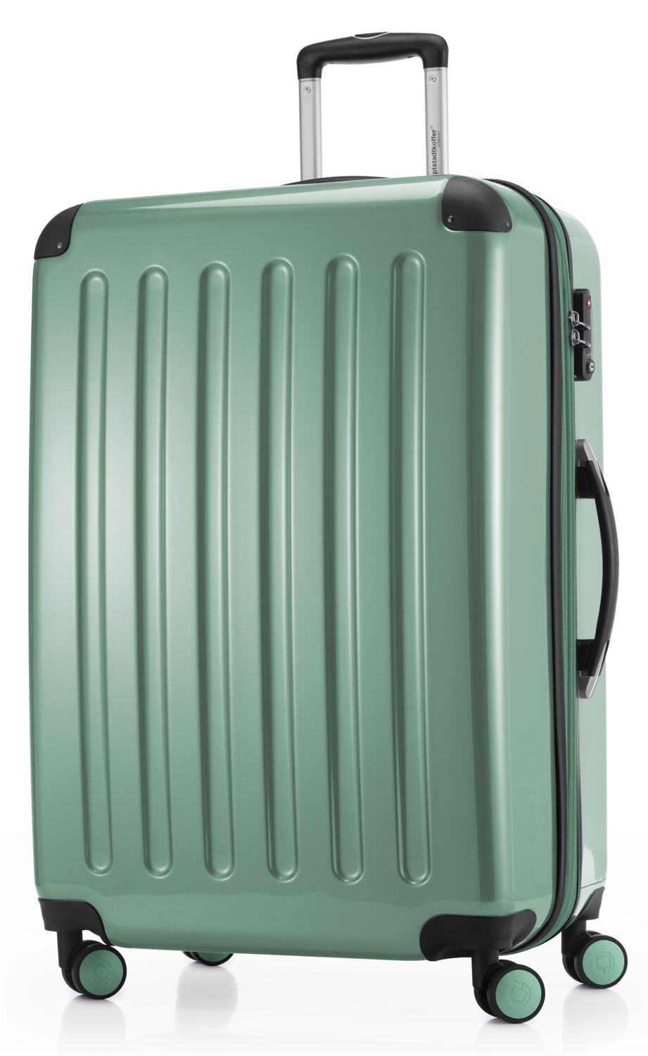 Alex - suitcase hard shell dark blue glossy, TSA, 65 cm, 74 liters