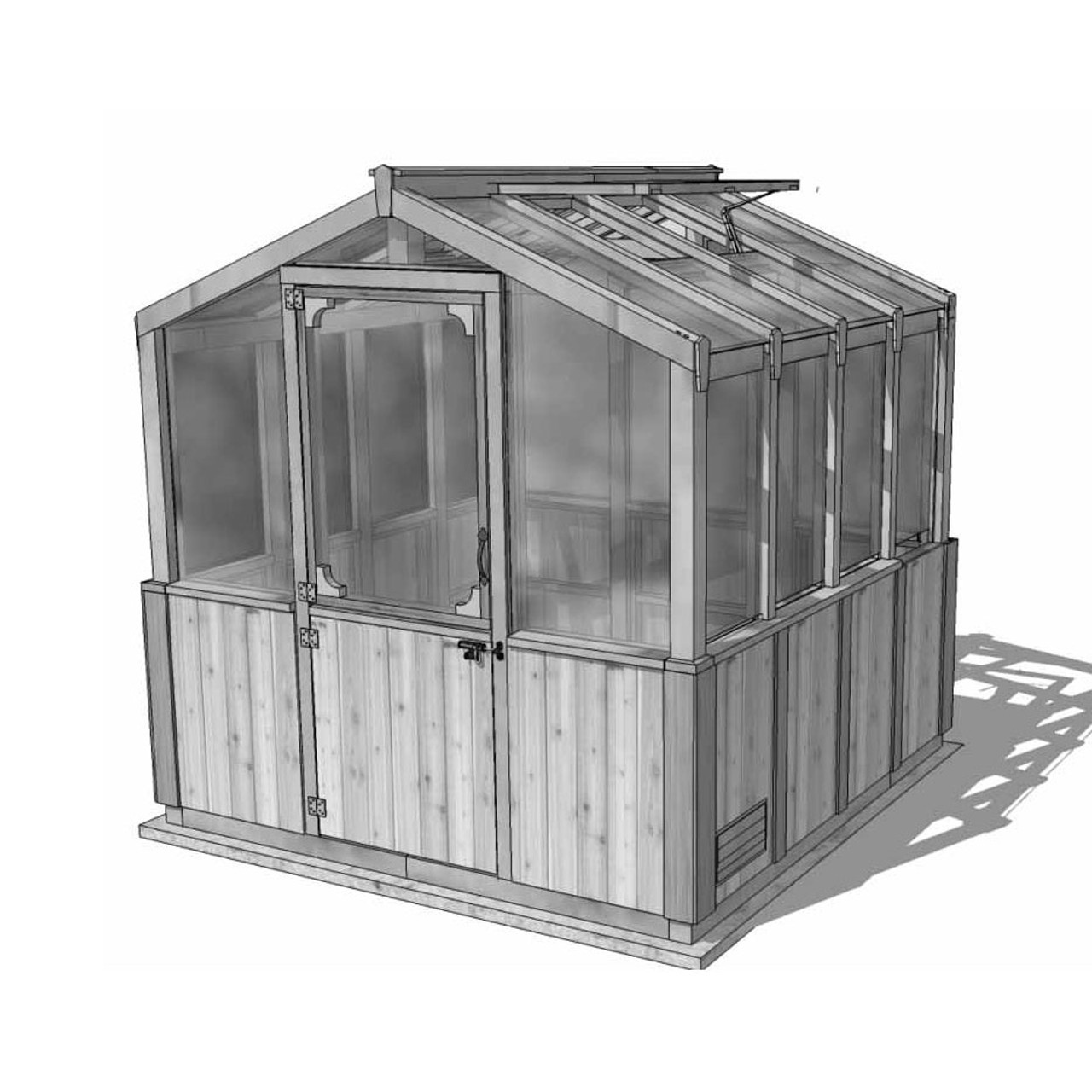 Eartheasy 8' x 8' Cedar Greenhouse