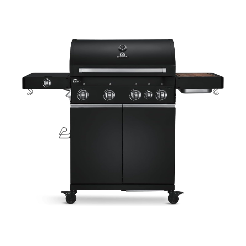 BURNHARD Big Fred Deluxe Black Series 3, 4-Burner Gas Barbecue