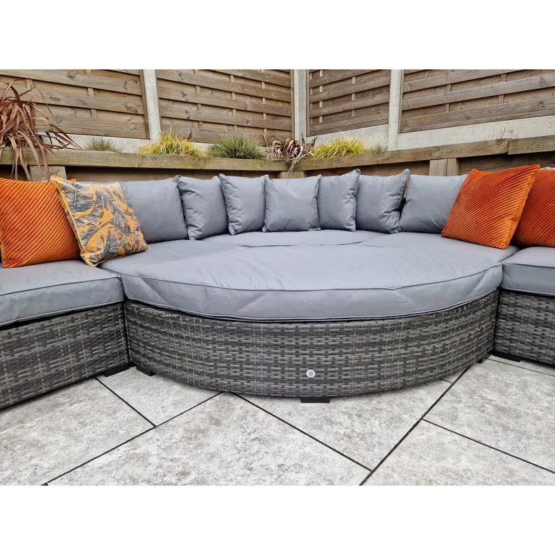 Berniss Wicker 8 - Person Garden Lounge Set with Cushions