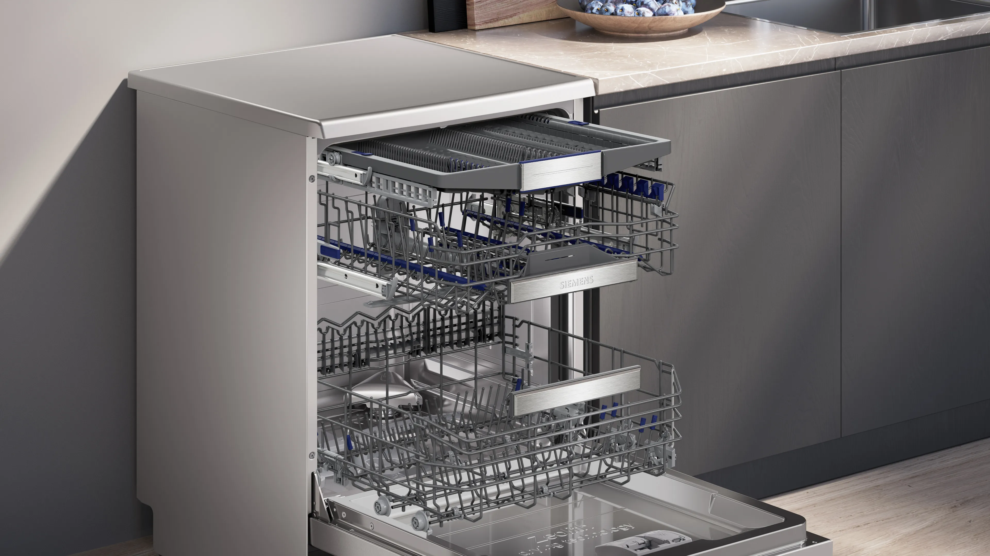 SIEMENS SN27TI00CE iQ700 Free-standing dishwasher 60 cm Brushed steel anti-fingerprint