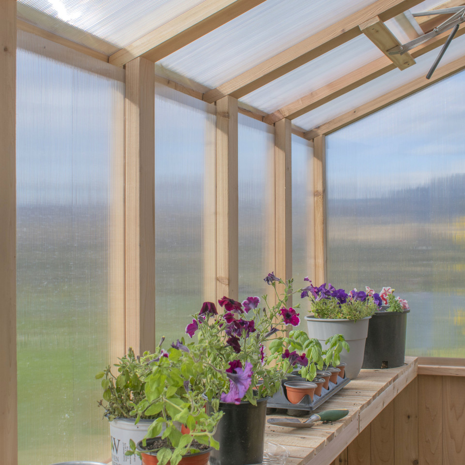 Eartheasy 8' x 8' Cedar Greenhouse