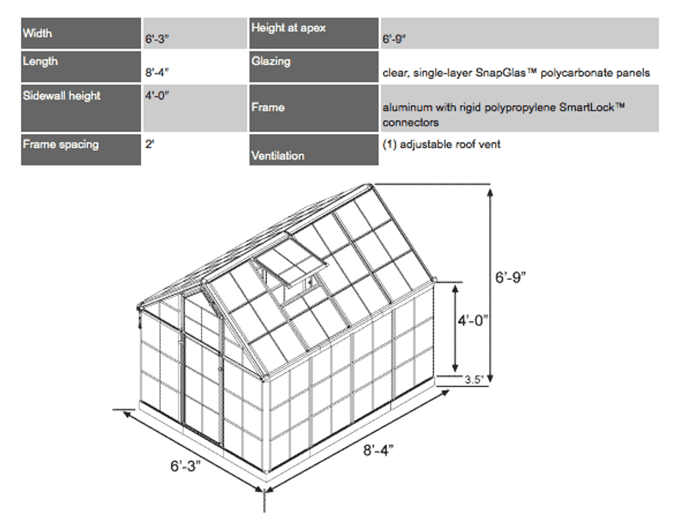 Snap & Grow Greenhouses - 6' Widths