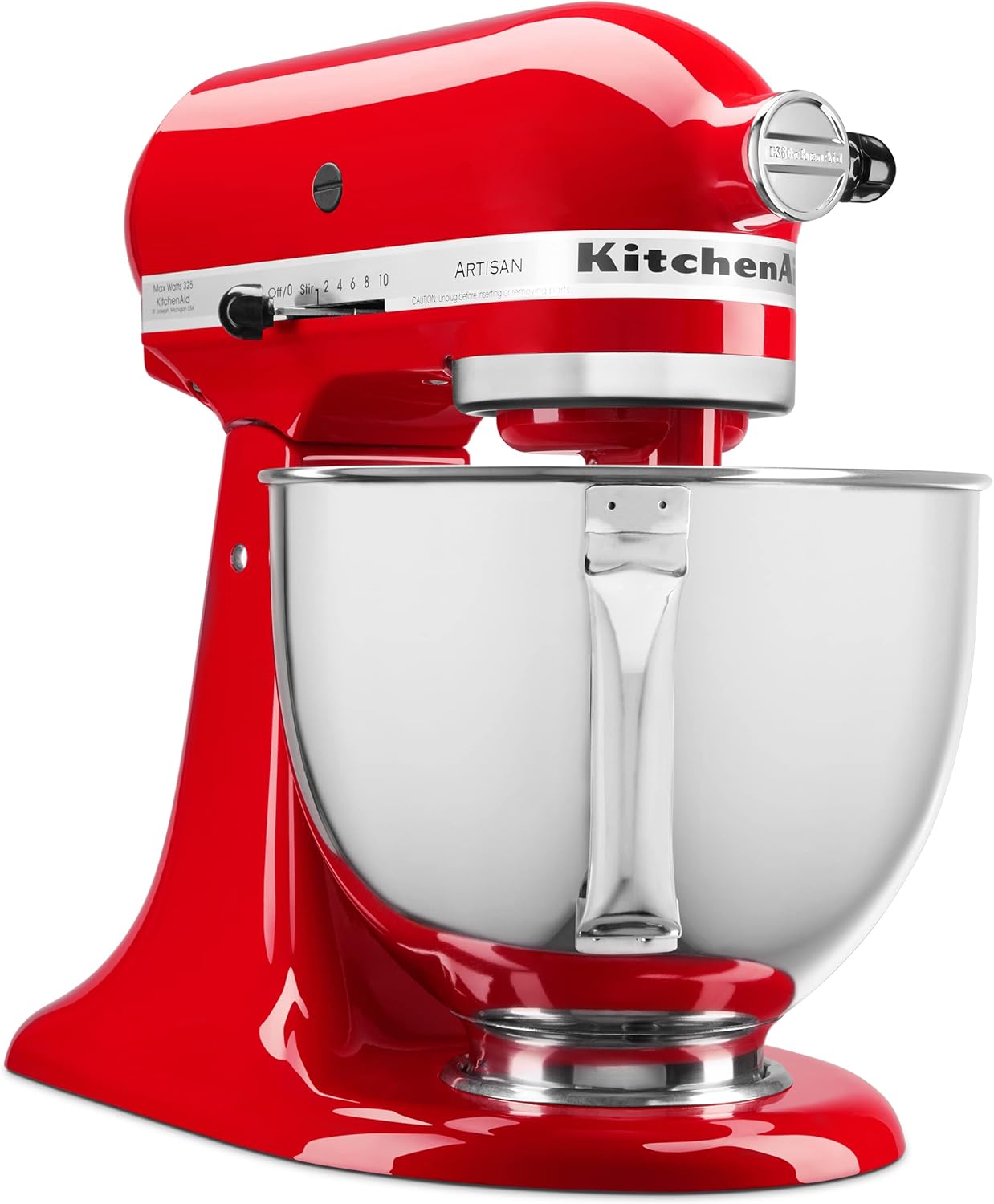 KitchenAid Artisan Series 5 Quart Tilt Head Stand Mixer with Pouring Shield KSM150PS, Passion Red