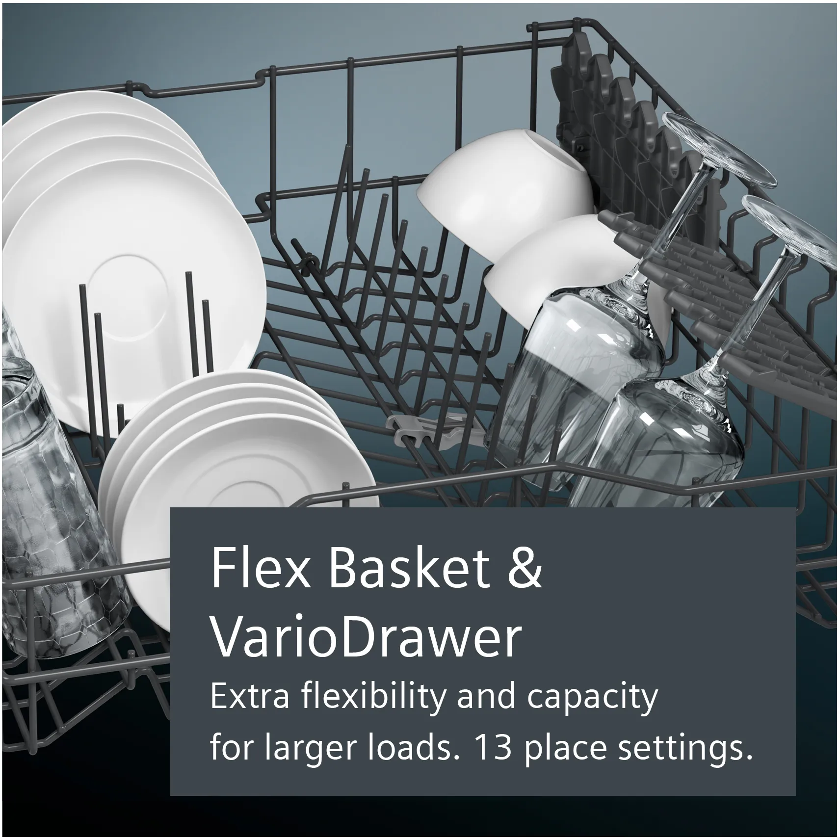 SIEMENS SN23EC14CG iQ300 Free-standing dishwasher 60 cm Brushed black steel anti-fingerprint