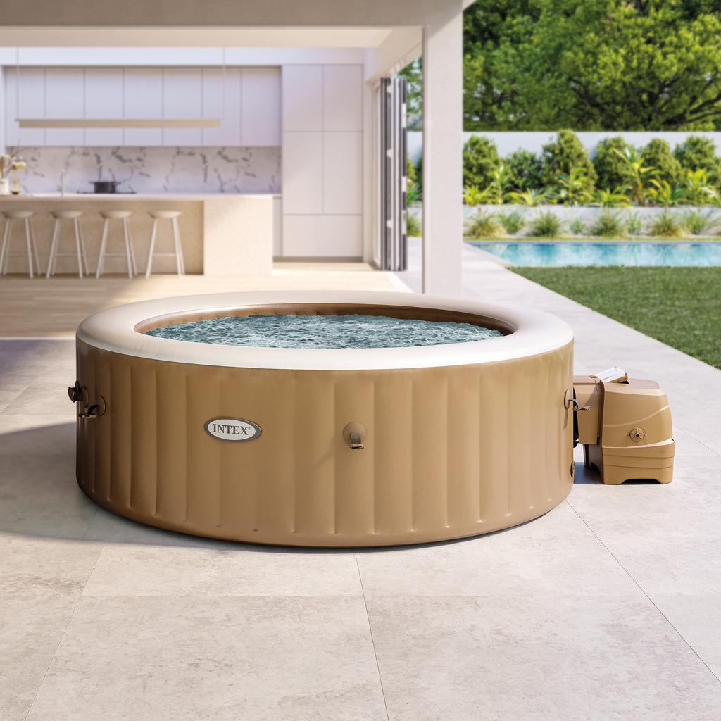 INTEX 28428EX Inflatable Spa, Beige, 4-8 People