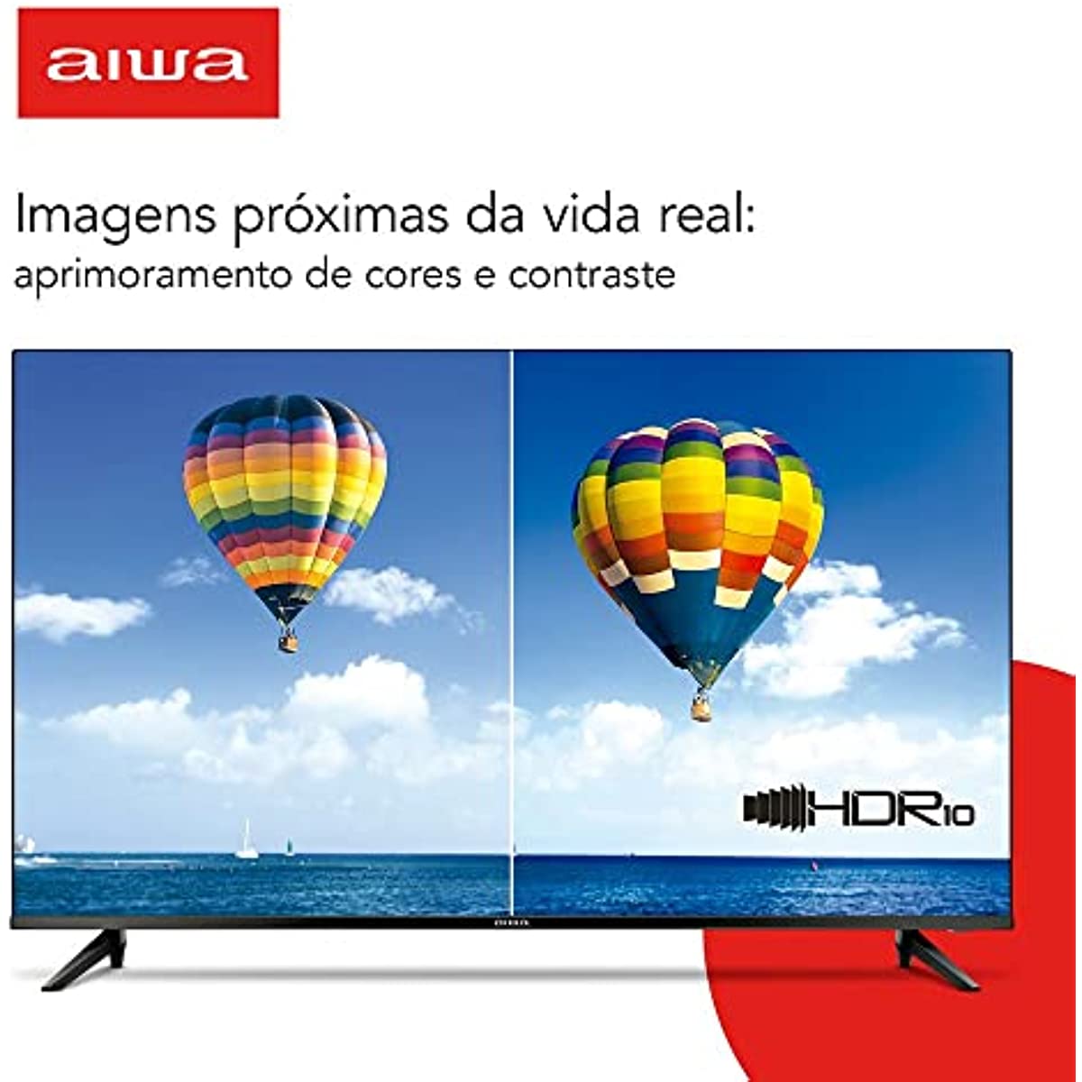 SmartTV Aiwa 50” 4K, Borda Ultrafina, HDR10, Dolby Áudio - AWS-TV-50-BL-01 TV 50 SMART - BORDA INFINITA AWS-TV-50-BL-01 BIVOLT