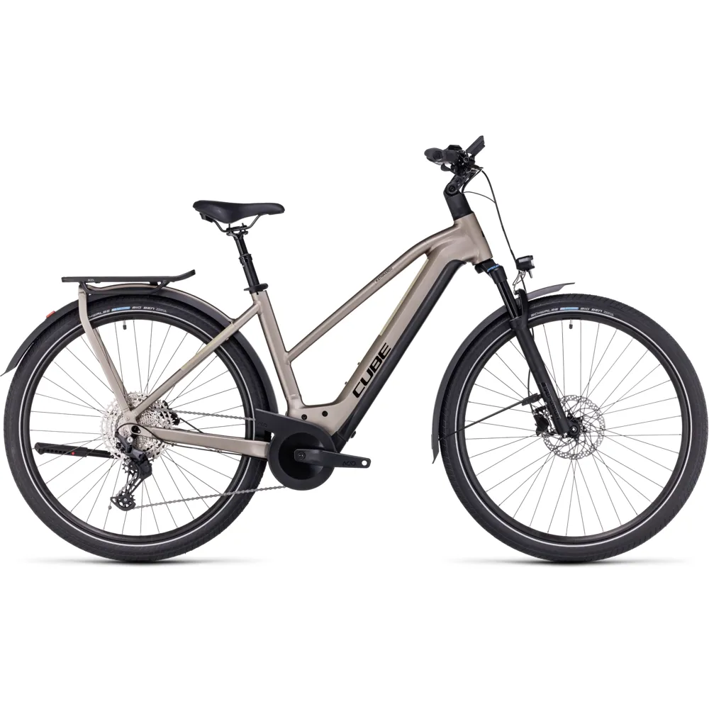 Cube Kathmandu Hybrid Pro 750 Trapeze Electric Bike in Stone
