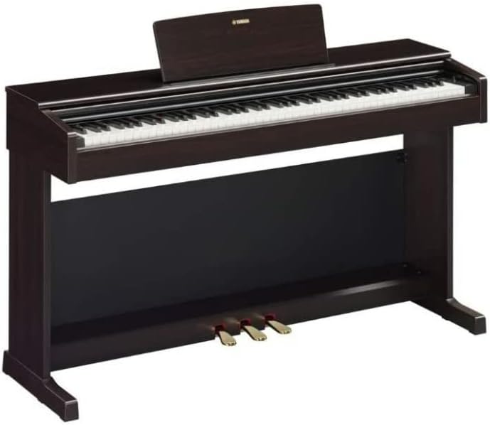 Yamaha Arius, 88-Key Weighted Action Digital Aspiring Musicians, CFX Concert Grand Piano Voice, 3-Pedal Unit, Bench Included, Classic Upright Design, Black, (YDP145B)