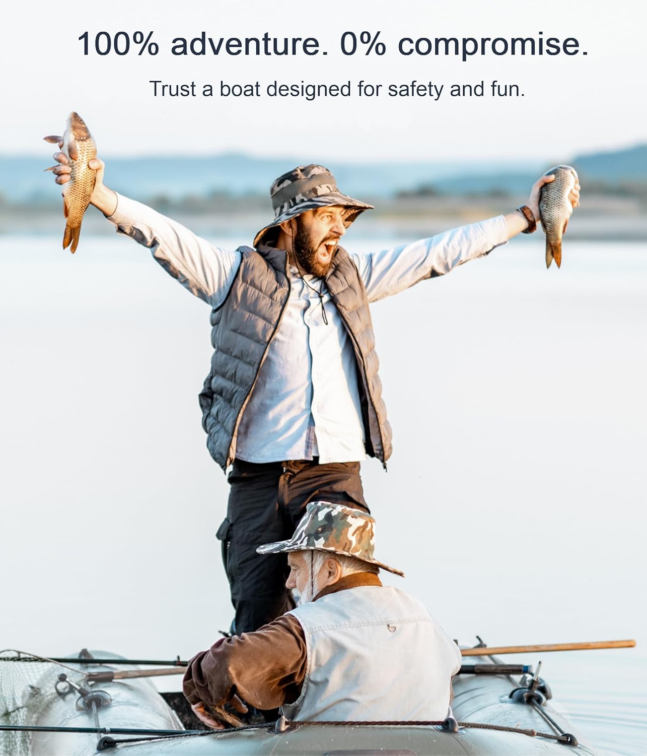 NEMAXX® Bateaux pneumatiques professionnelsINCL. 2 PAGAIES, SAC+POMPE À AIR – Bateaux gonflables à rames – Bateaux de pêche, bateaux pneumatiques – Pour 2,5,7 personnes (Longueur: 230cm,330cm,380cm)