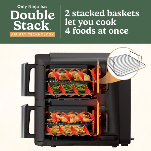 Ninja® DoubleStack™ 8 QT & 2-Basket Air Fryer