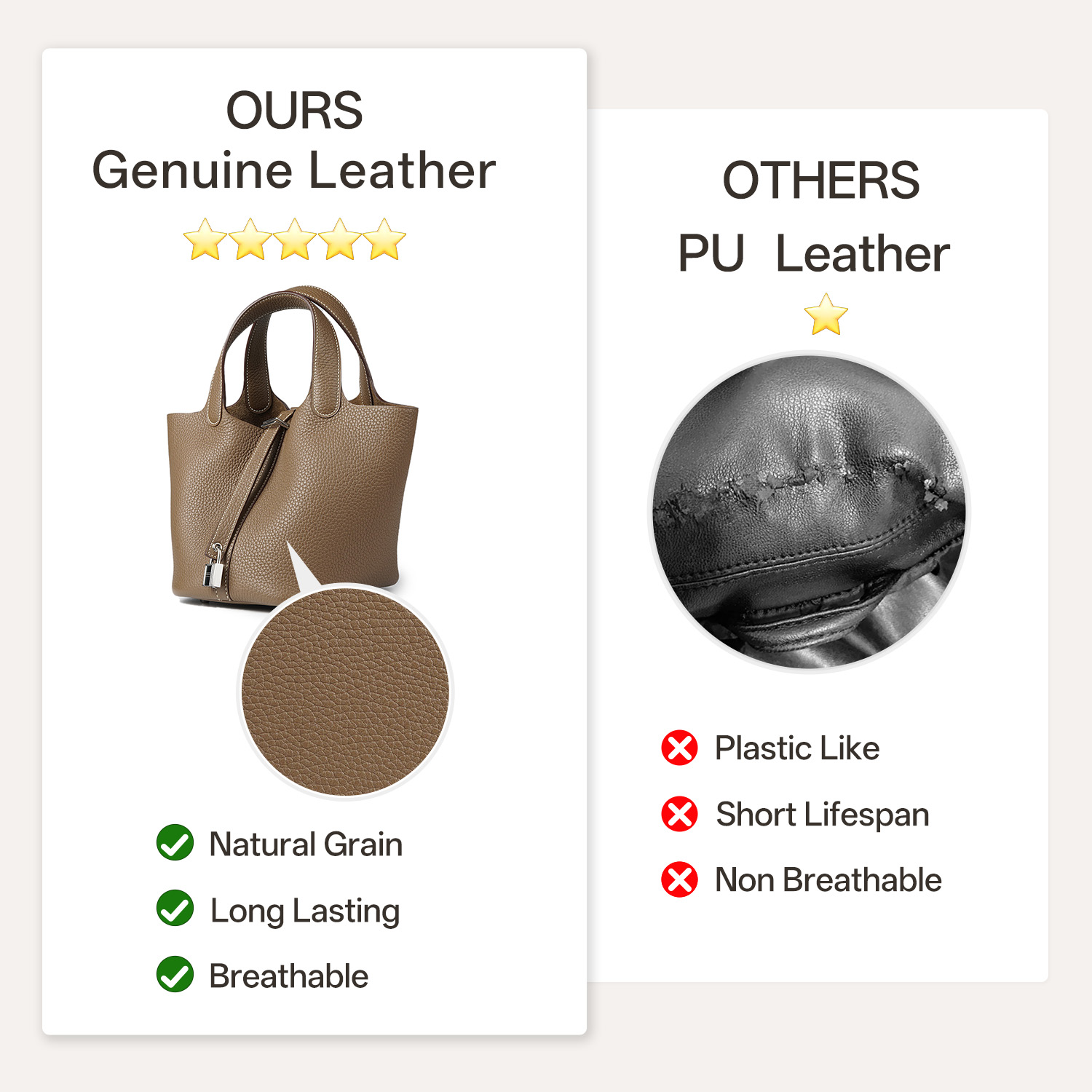 French HAAAS tannery TC cowhide, women's handbag, shoulder bag