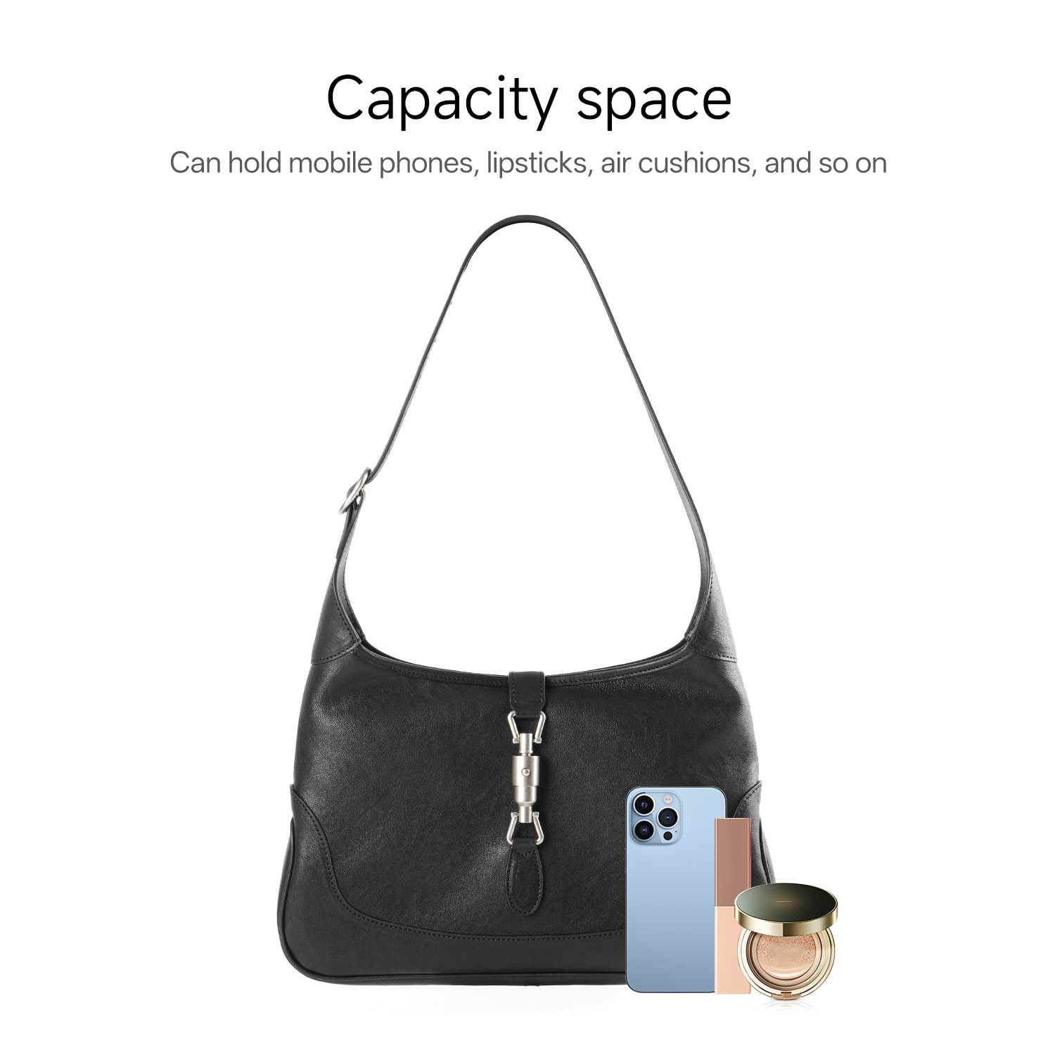 Stylish urban single-shoulder women's bag,  Made with Italian lambskin. DIY logo.