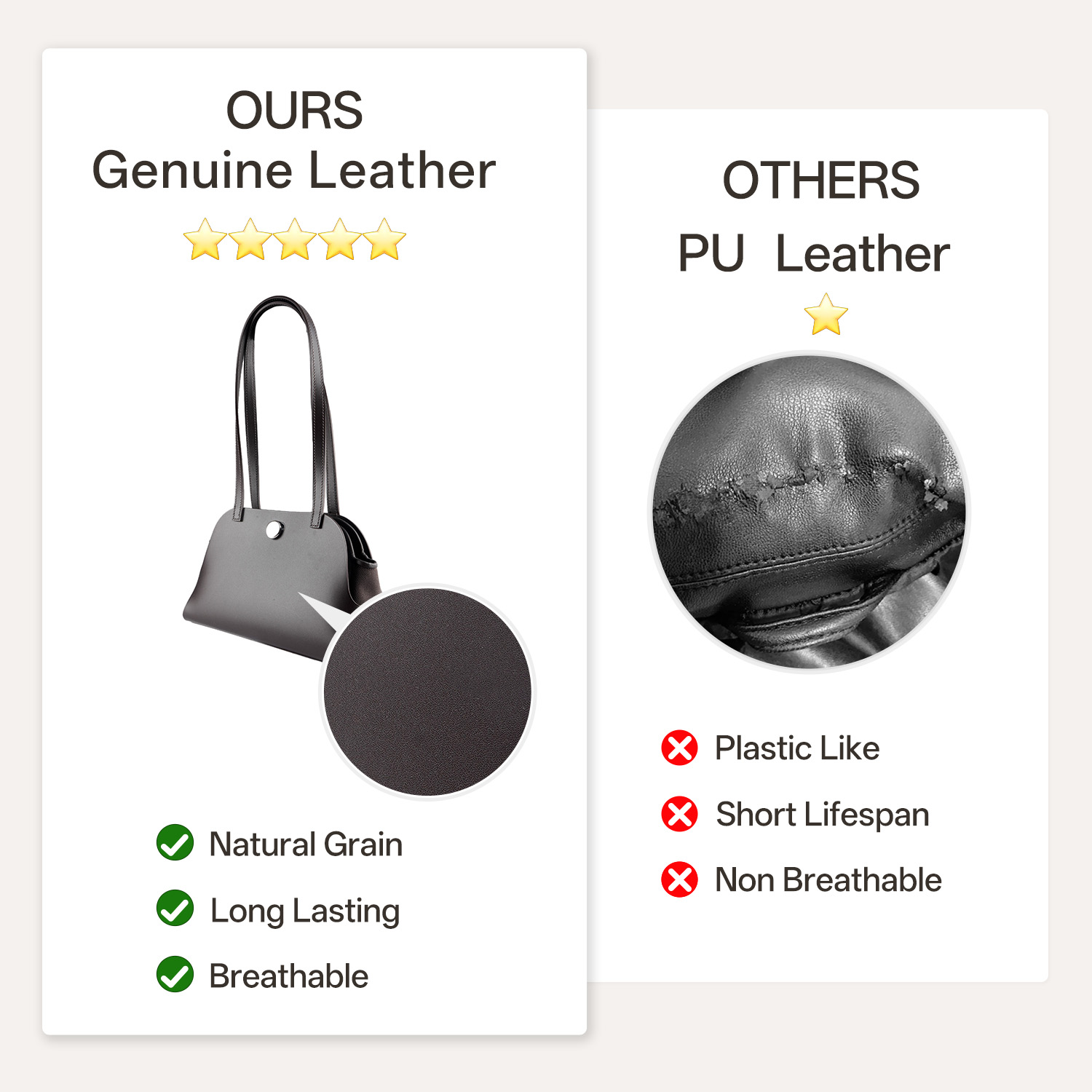 French Hunter leather women's shoulder bag and handbag. Compact and versatile.