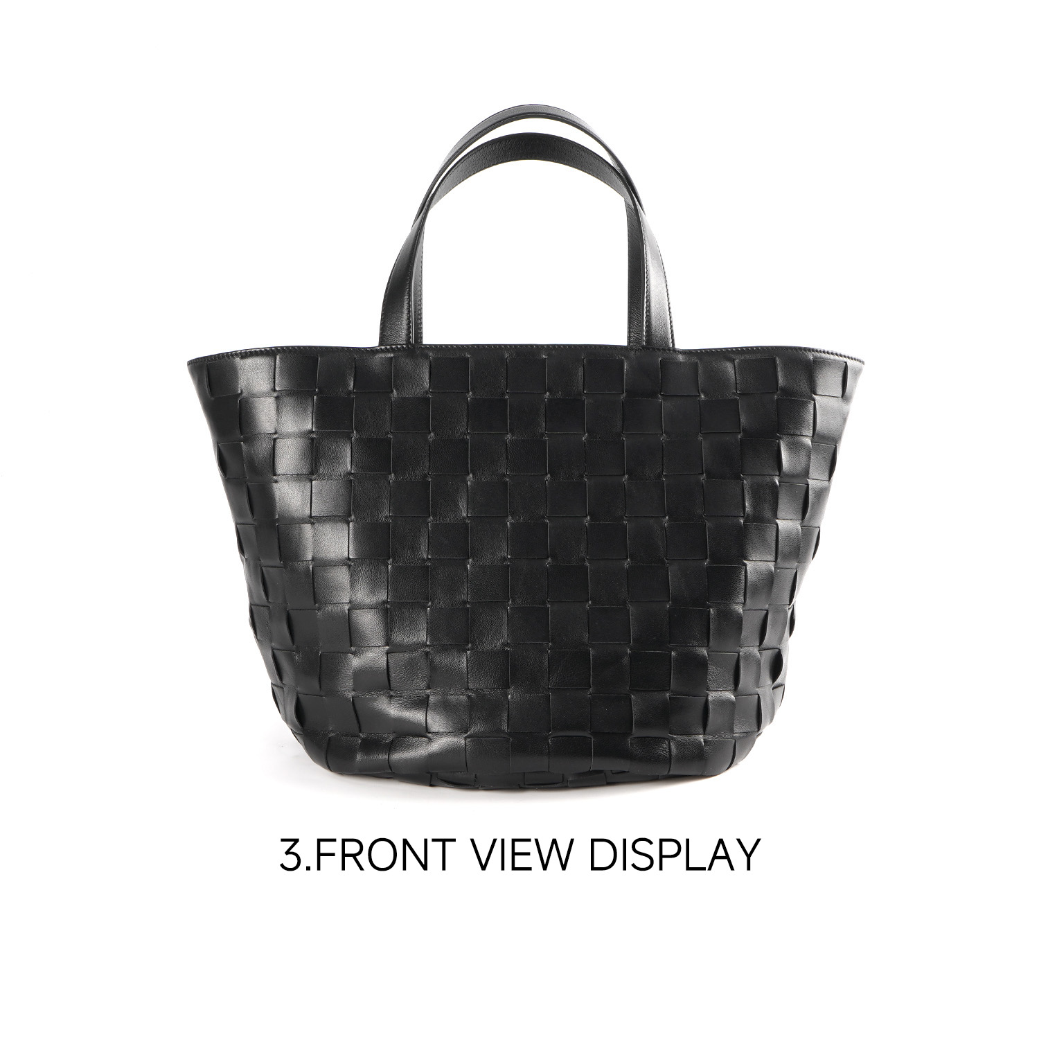 Hand-woven women's handbag, made from high-quality sheepskin.