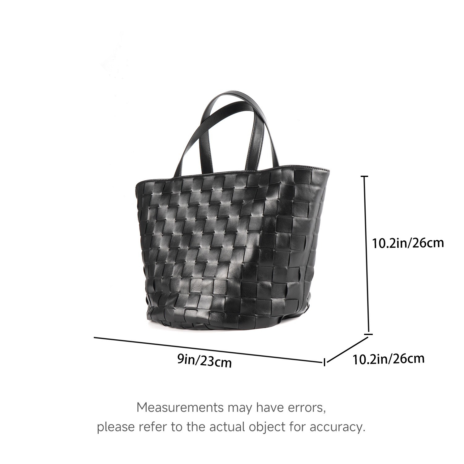 Hand-woven women's handbag, made from high-quality sheepskin.