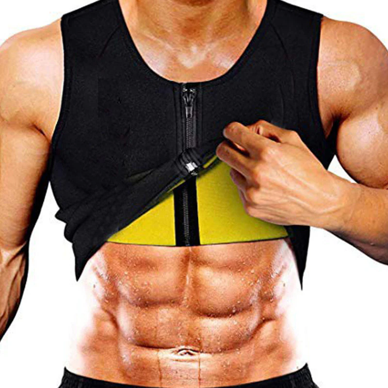 Men's Workout Zipper Body Shaper Tank Top