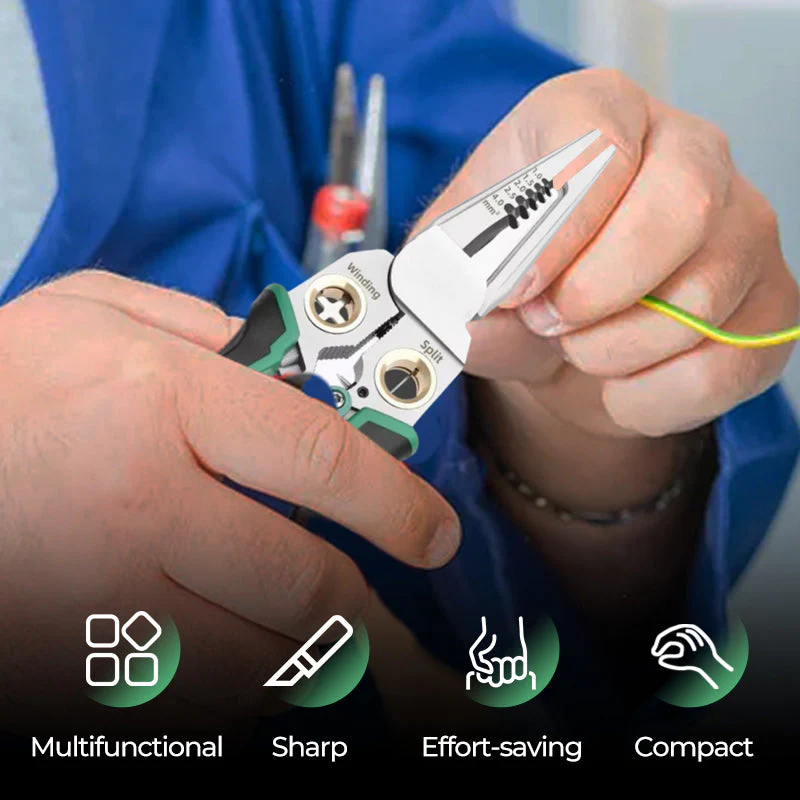 🔥8-in-1 Multi-Functional Wire Stripper Scissors With Electrical Test