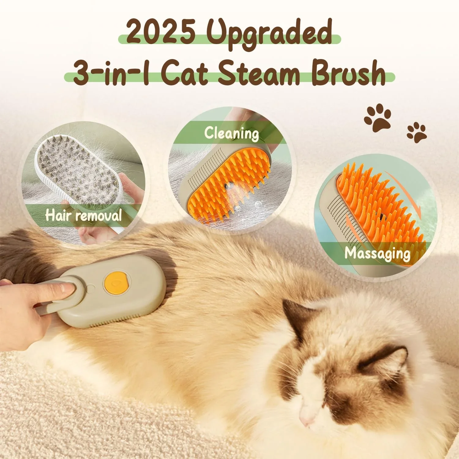 Hot Sale🎁🔥✨3 in 1 pet steam brush