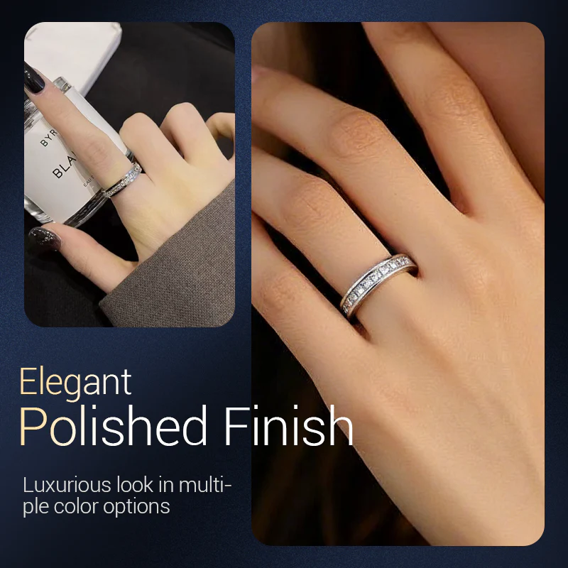 🎄Christmas Special Offer🎄⏰Titanium Steel Rotatable Spinner Ring with Zirconia