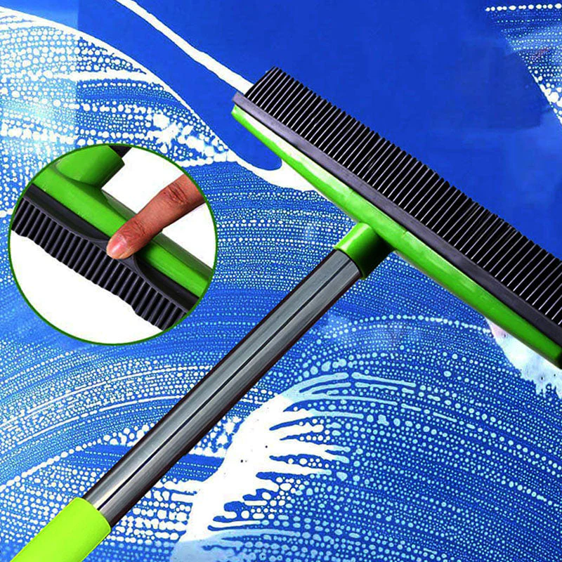 🔥2024 Hot Sale🔥Rubber Bristle Sweeper for Dusting and Pet Hair