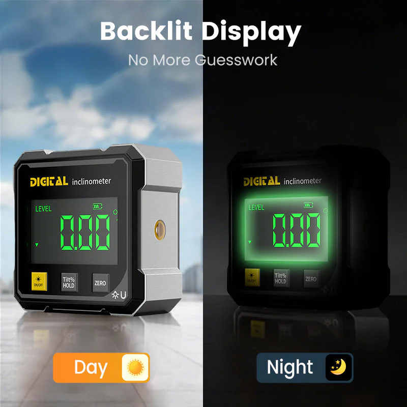 📐 50% OFF NOW! 🔥 4-Side Magnetic Digital Angle Gauge - Laser Precision & Multi-Surface Use, Perfect for Woodworking and Construction ✨