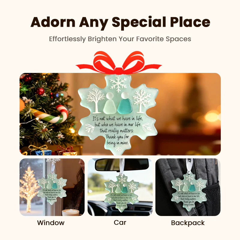 🌊Snowflake-Shaped Sea Glass Friendship Decor❄✨ Shaped by Nature & Crafted by Hand!