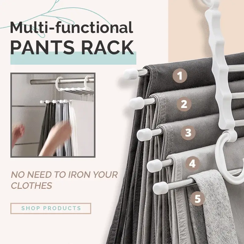 🔥Buy More Save More🔥Household Multifunctional Telescopic Folding Multi-layer Pants Storage Rack