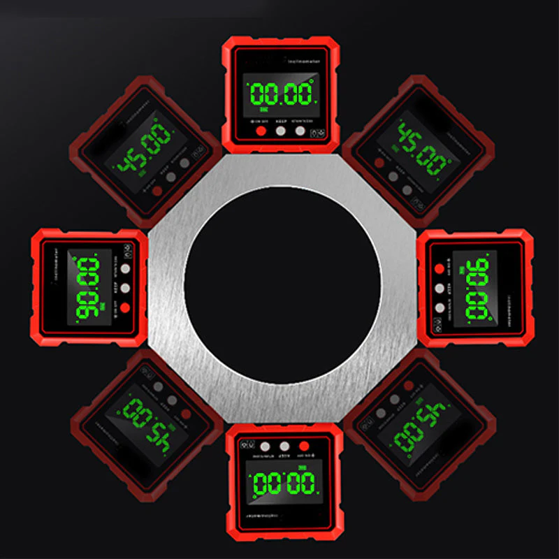 High-Precision Magnetic Inclinometer with LED Display