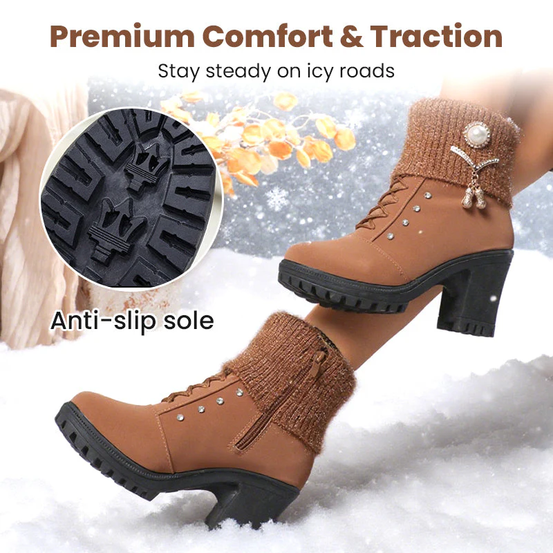 🔥Limited stock available 50% OFF🔥Women's Thick Warm Chunky Heel Boots👢