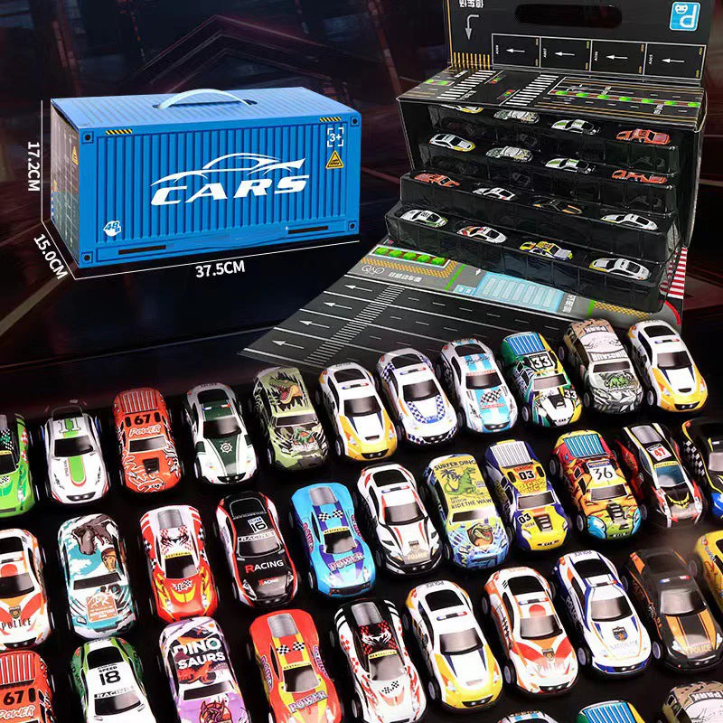🚨 Over 10,000 Sold! Event 50% Off Direct Sale 48 Mini Pull-Back Cars with Built-In Garage Set
