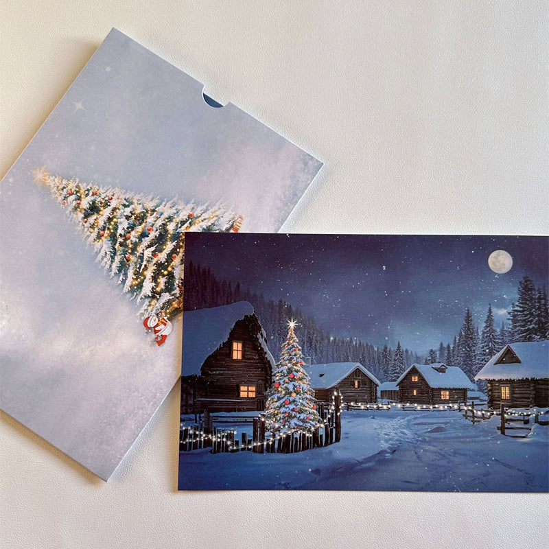 Creative Christmas Greeting Card with Temperature Change