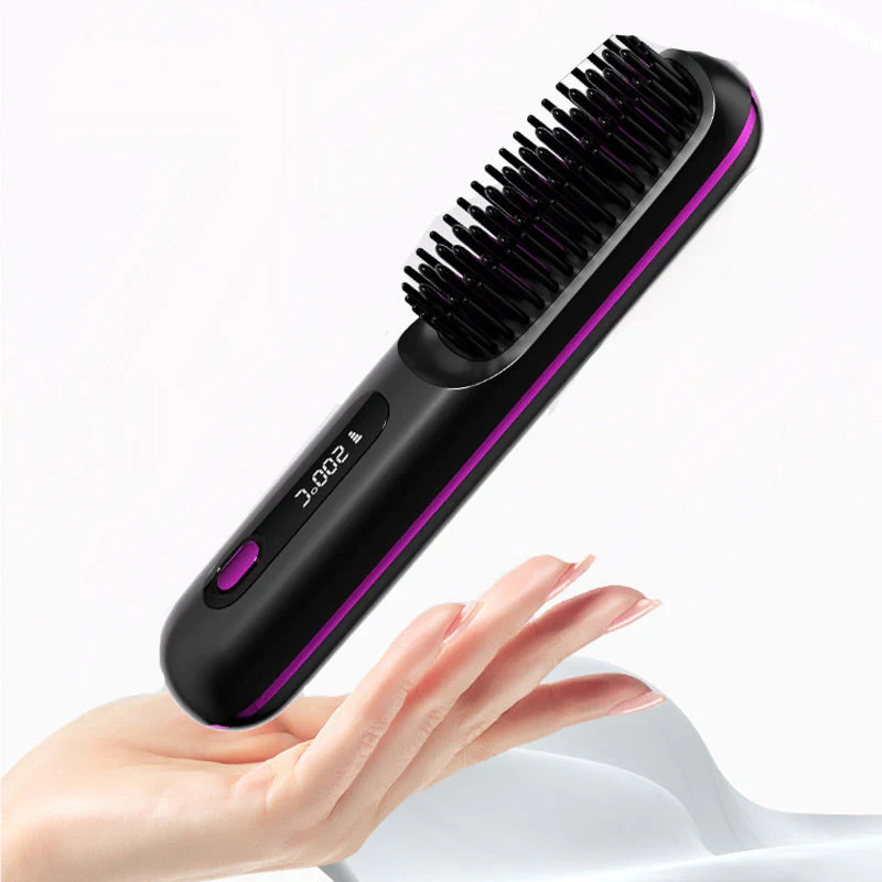 🔥Summer Hot Sale🎁Wireless Ceramic Heating Hair Straightening Comb