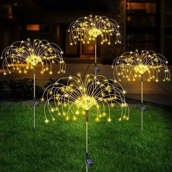 🎅🔥Waterproof Solar Garden Fireworks Lamp