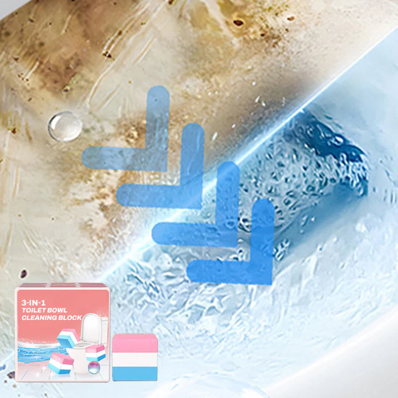 3-in-1 WC-Reinigungsblock – Desodorisiert, Reinigt, Sterilisiert