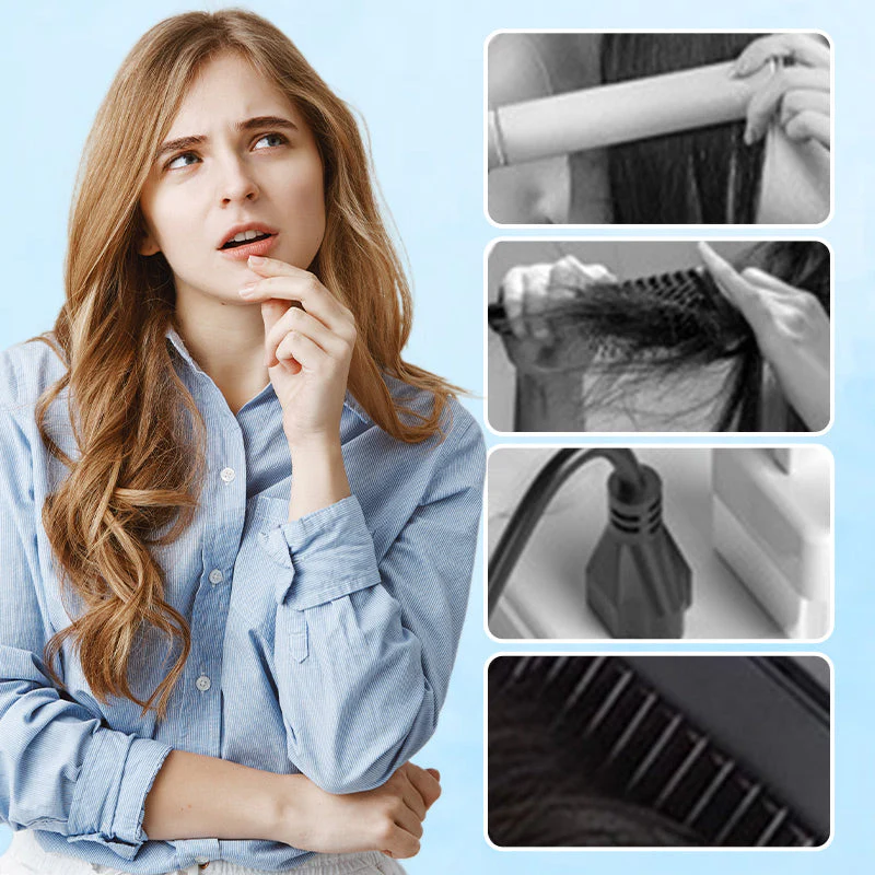 💯 Limited Time Half Price-2 in 1 Rechargeable Long Lasting Hair Straightening Brush