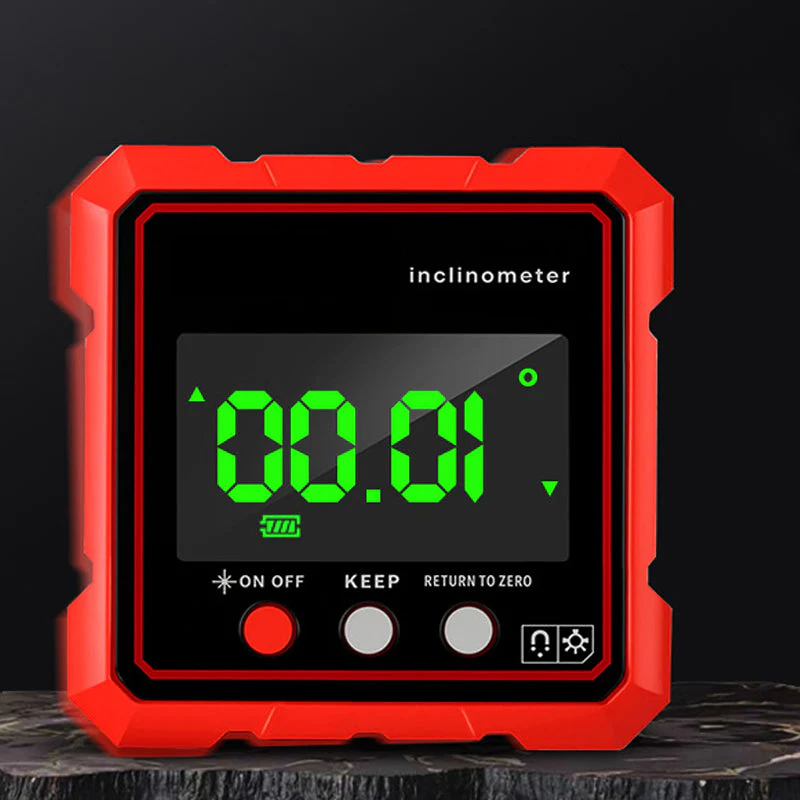 High-Precision Magnetic Inclinometer with LED Display