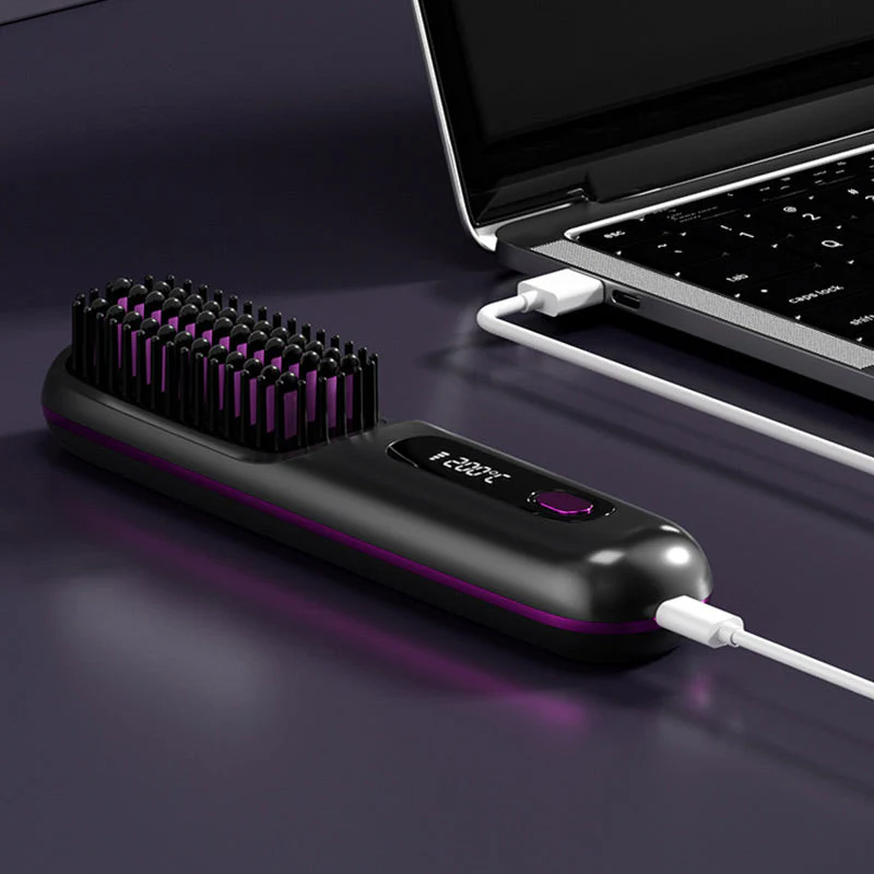 🔥Summer Hot Sale🎁Wireless Ceramic Heating Hair Straightening Comb