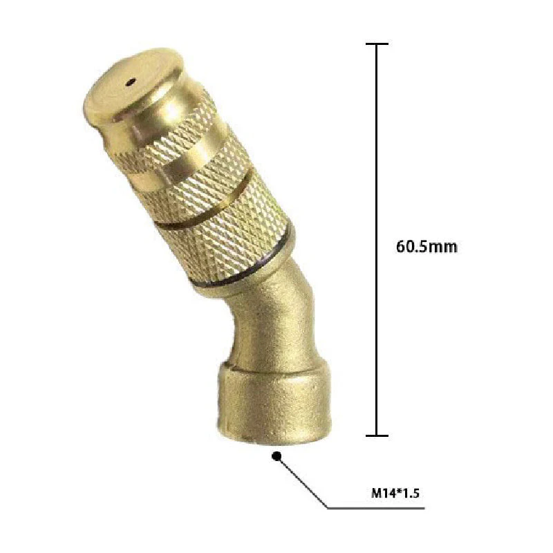 Adjustable Brass Sprayer Nozzle - 45° Tilted