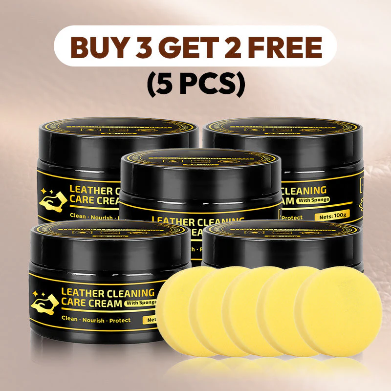 Leather Care & Cleaning Cream with Sponge