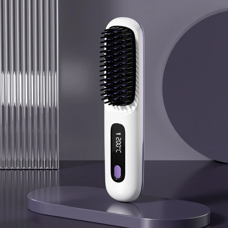 🔥Summer Hot Sale🎁Wireless Ceramic Heating Hair Straightening Comb
