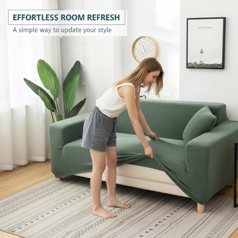 Jacquard Knitted Stretch Sofa Cover