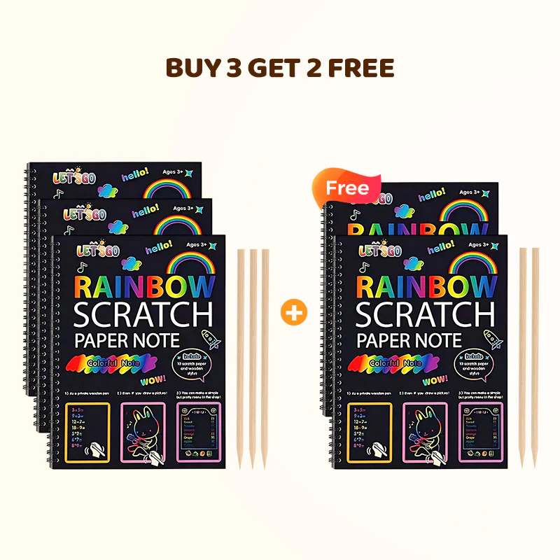 BUY 2 GET 1 FREE🎨Creative Rainbow Scratch Art Notebook