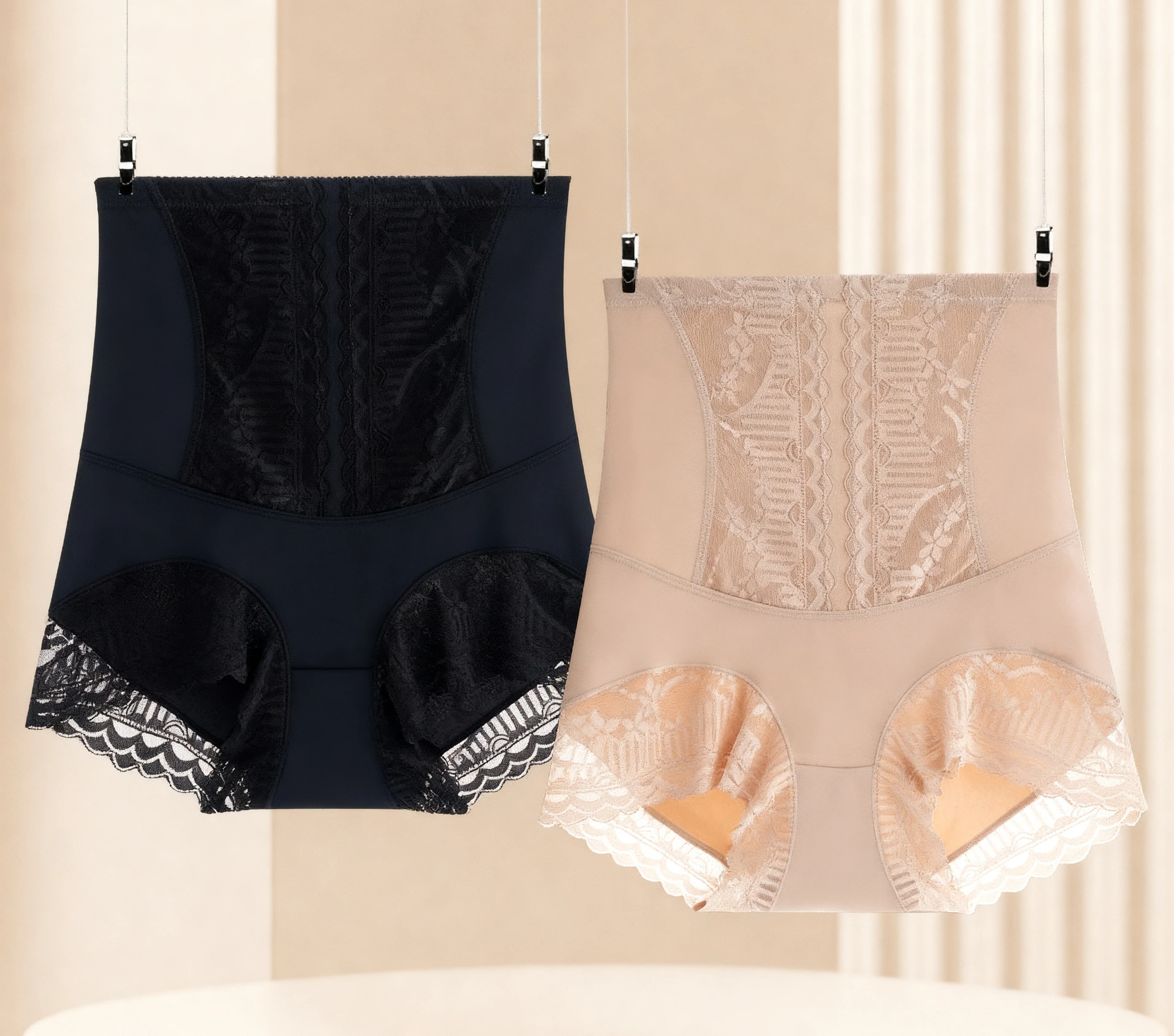 High waist without waistless molding belt to control the abdomen