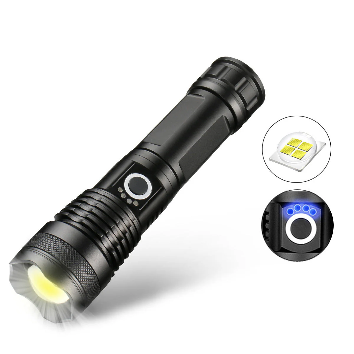 LED rechargeable tactical laser flashlight 90000 high lumens