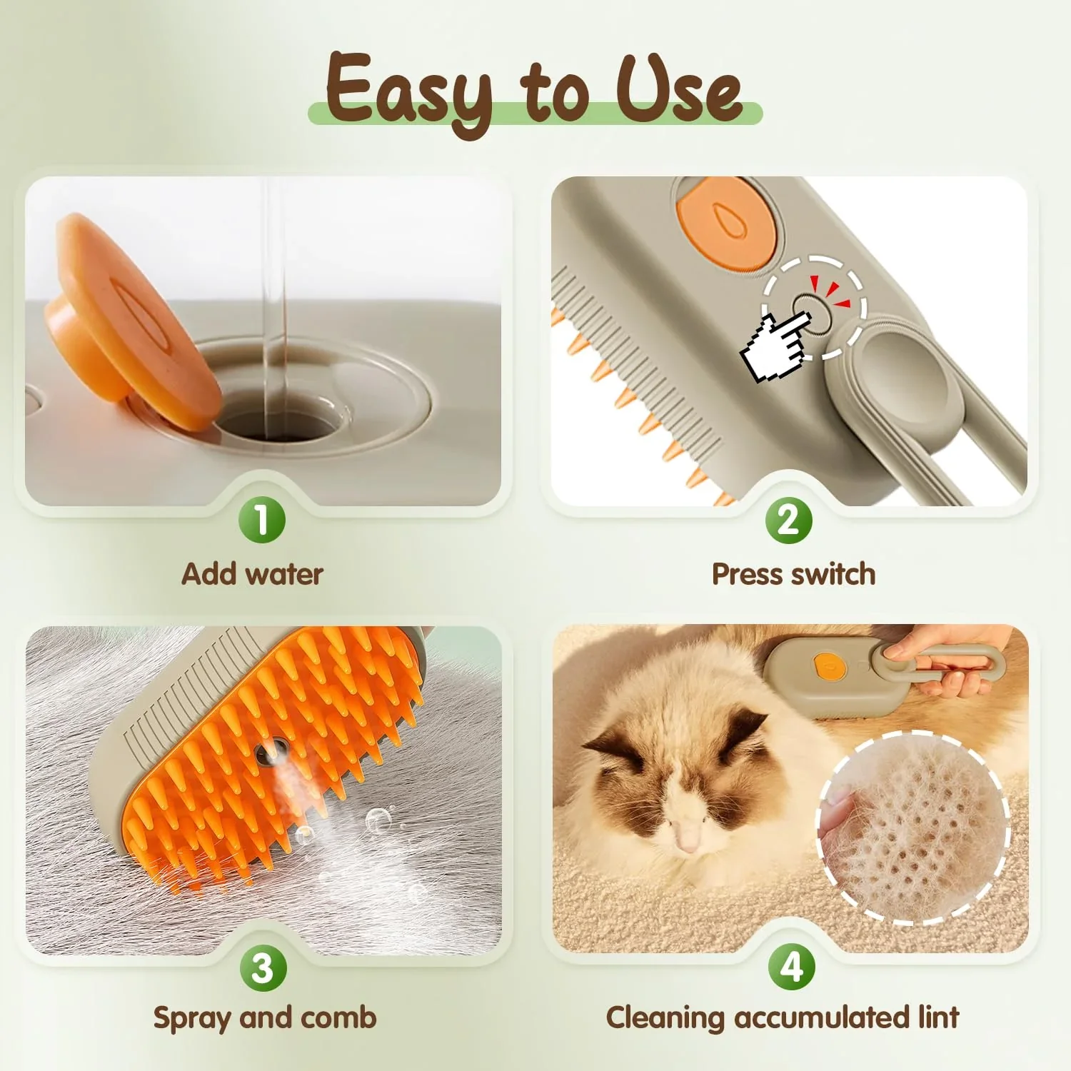 Hot Sale🎁🔥✨3 in 1 pet steam brush