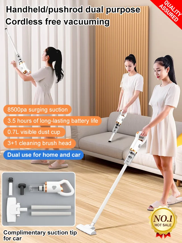 💥Summer Specials 49% Off Cordless Vacuum Cleaner – 6000PA Powerful Suction for Home & Car