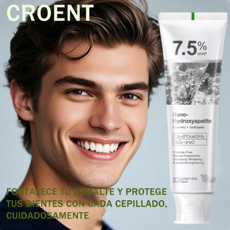 🦷【Regenerating toothpaste for teeth whitening】7.5% nano hydroxyapatite | Removes stains and whitens teeth within 7 days while repairing tooth enamel and adsorbing pigments without damaging teeth.
