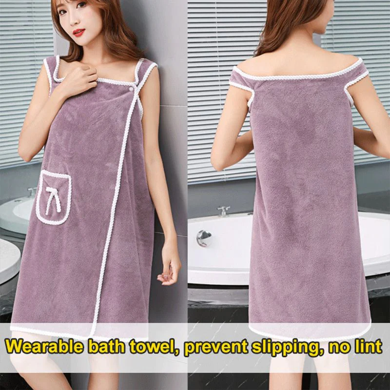 Faux Coral Fleece Absorbent Bath Towel - Nice Gift