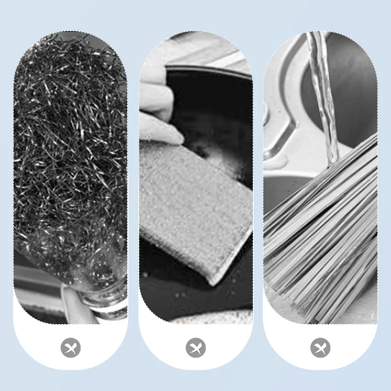 Versatile stainless steel pot cleaner with handl